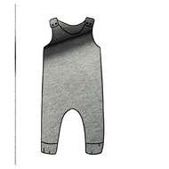 adapted romper / dungarees grey